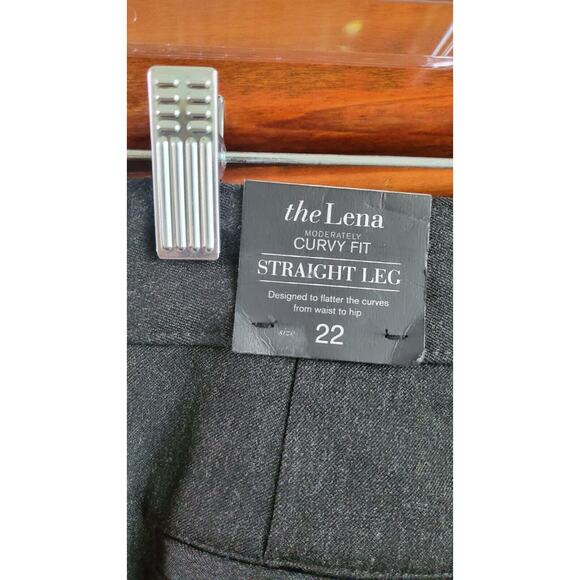Women's NWT Lane Bryant The Lena Moderately Curvy Straight Legg Sz 22 Smoke Gray - Picture 3 of 5